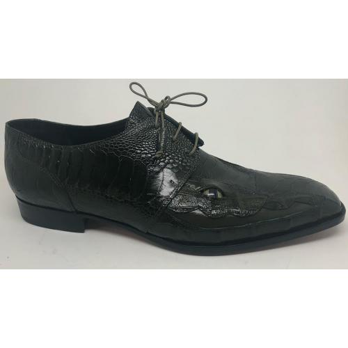 Mauri Dark Green Genuine Alligator / Ostrich with An Eye Shoes.